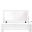 Lit plateforme double en bois avec 6 tiroirs, tablettes et coiffeuse, blanc-928804929