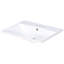 Comptoir de meuble-lavabo 24 po, céramique blanche, capacité maximale de 1,66 gallon, comptoir en l 23 po x P 13 po fabriqué en blanc, 3 trous, robinetterie pour lavabo rectangulaire moderne, P 18 po, H 6,6 po