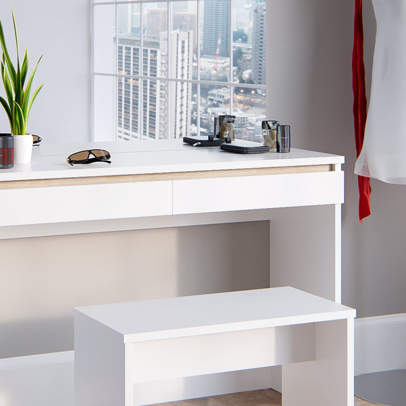 Skeggi Dressing Table with Mirror