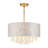 4 - Light Coastal Style Capiz Shell Crystal Drum Chandelier