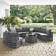 Sneed 6 Piece Rattan Sectional Seating Group with Cushions