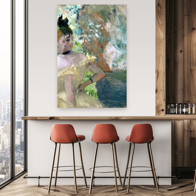 Danseuses en coulisses - Impressionnisme abstrait contemporain, H 60 po x l 40 po