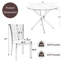 Glass Round Dining Table Set with Luxury Velvet Upholstered Dining Chairs-1445209770-1459947708-1469471169