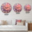 Lever de soleil en aquarelle rose - Horloge murale de ferme-59914761