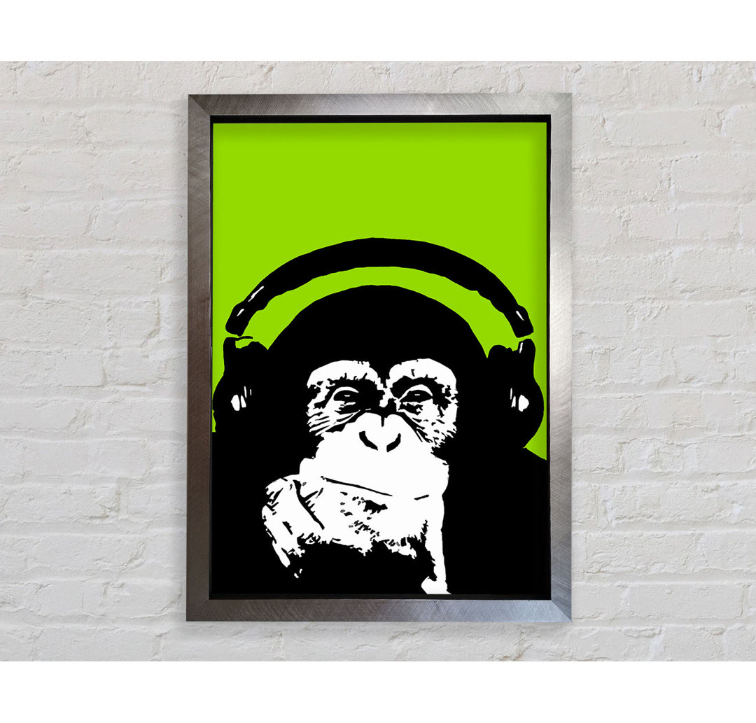 Monkey Dj Gerahmter Druck Wandkunst