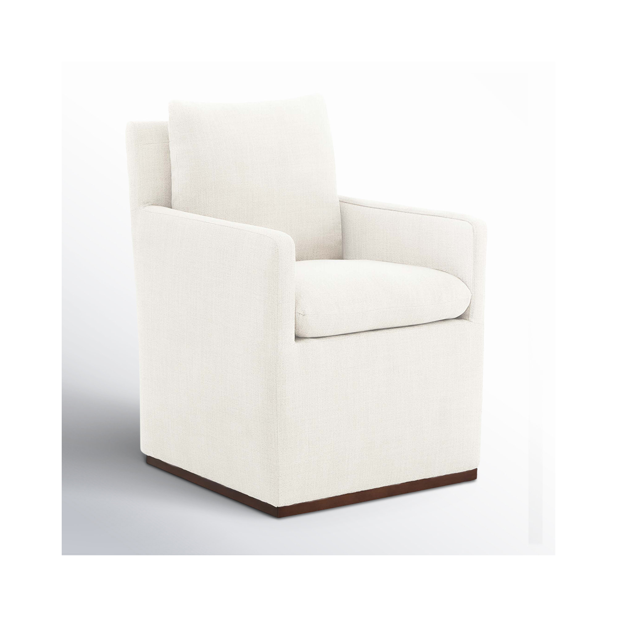 Bobbi Upholstered Dining Arm Chair, Flannigan Cotton