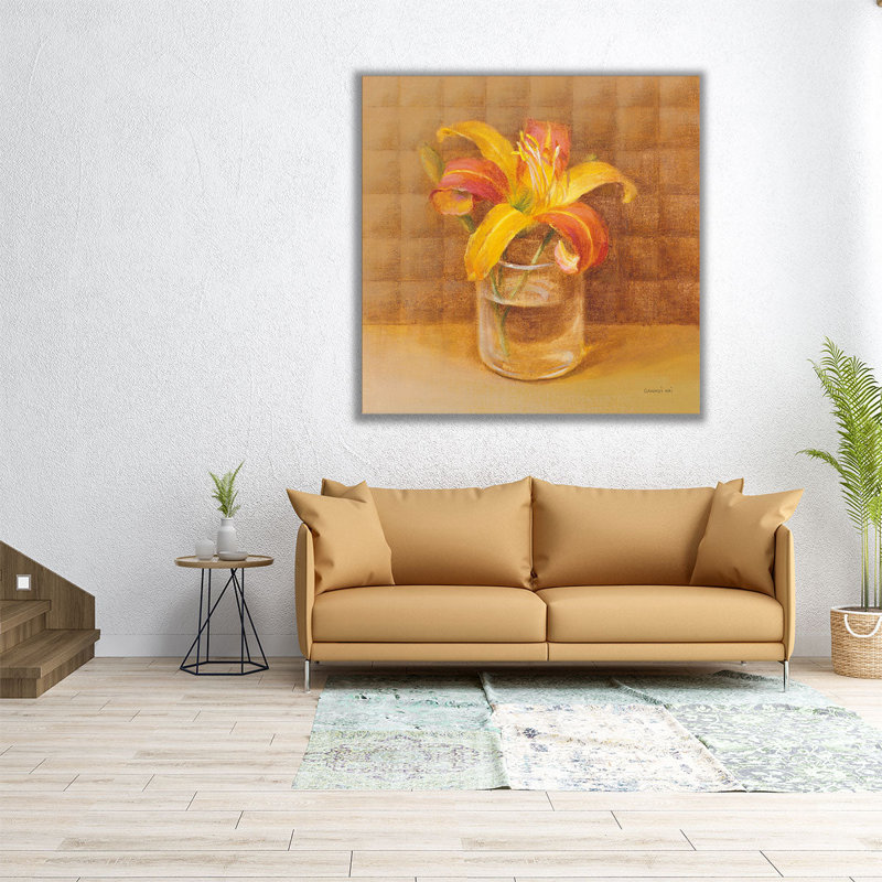 Lily in Glass - Canvas Print Wall Art, 12" H x 12" W