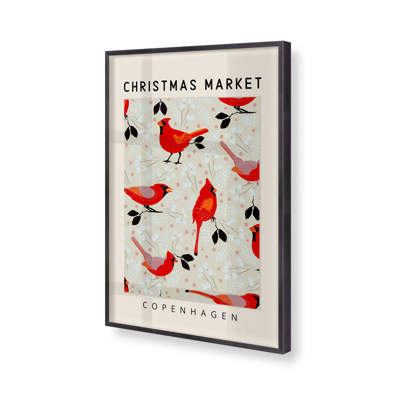 Marché de Noël de Copenhague, Cadre simple en zinc patiné, H 15,25 po x l 12,25 po
