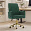 Chaise de bureau ergonomique à dossier mi-haut et relevable, revêtue de tissu rayé pour un confort optimal au travail et pendant les études.