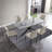 Triton Modern Kitchen Dining Table, Rectangular Extendable Table-354586814-354586815