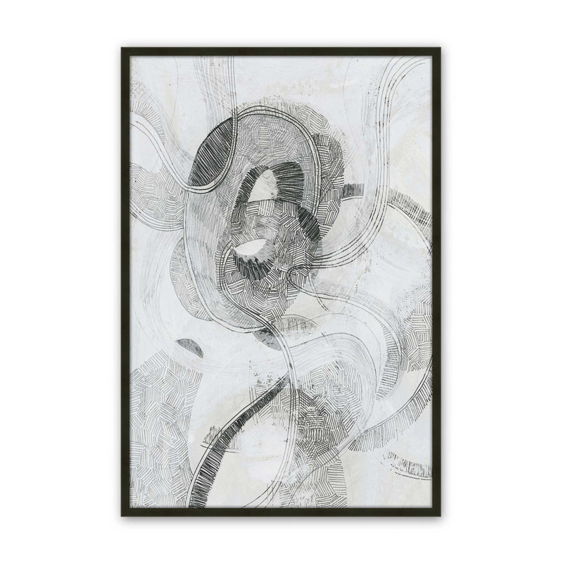 «Listo I» par June Erica Vess, reproduction d'art, H 16 po x l 12 po, Impression sur cadre ouvert sans papier mat, Noir