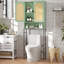 Armoire de rangement en rotin pour toilette avec support en métal-51354247