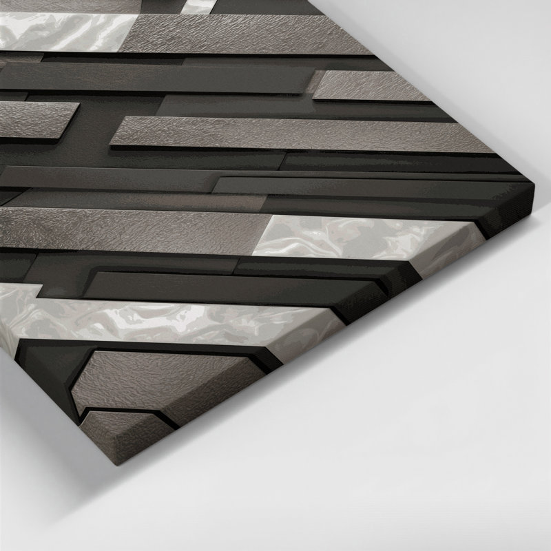 «Abstract Shapes 5», art mural sur toile brune, H 36 po x l 24 po