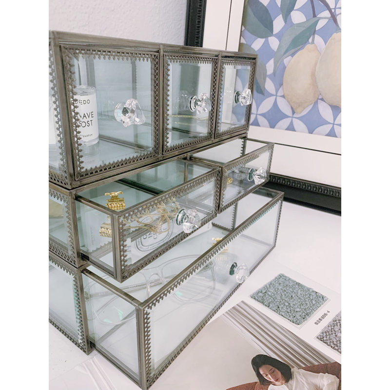 Glass Makeup Organizer