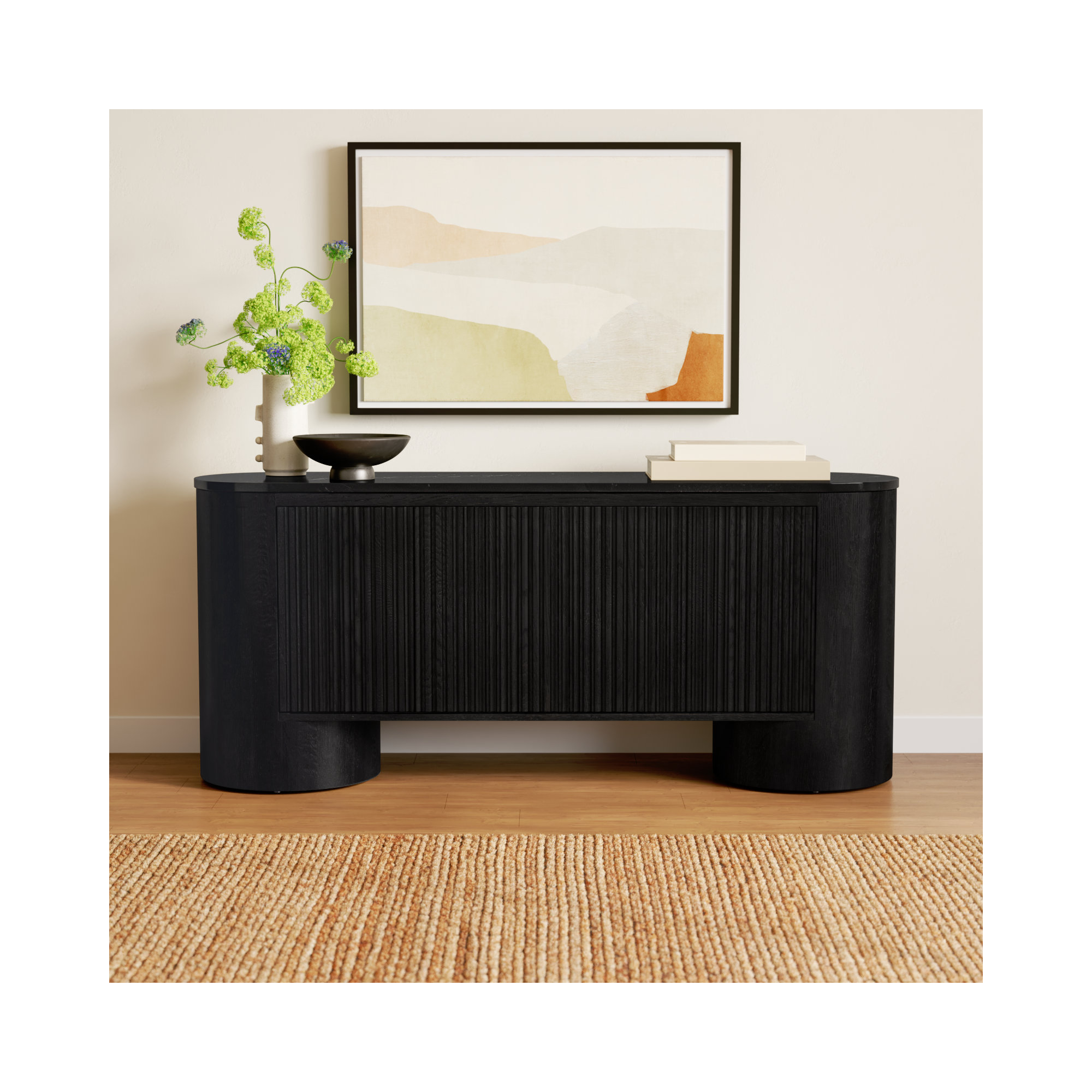 Jiona 66'' Media Console, Black