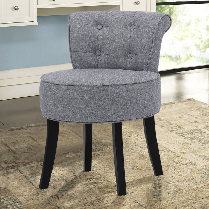Manufactured Wood Accent Stool, Light Grey