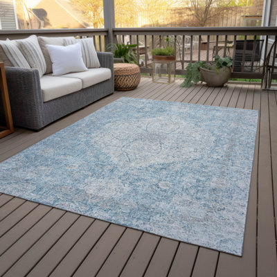 Machine Washable Indoor/Outdoor Colman ACN2136 Global Rug