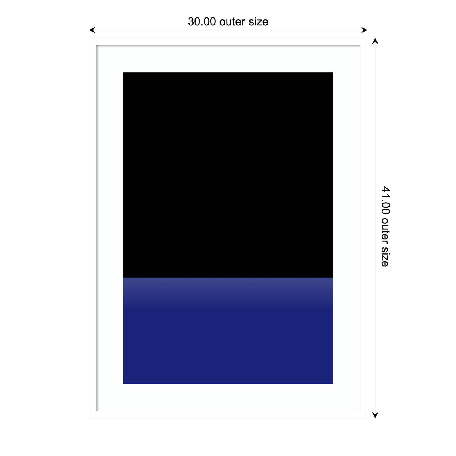 Lancey "Sea" Print by Alex Caminker, White, 41" H x 30" W