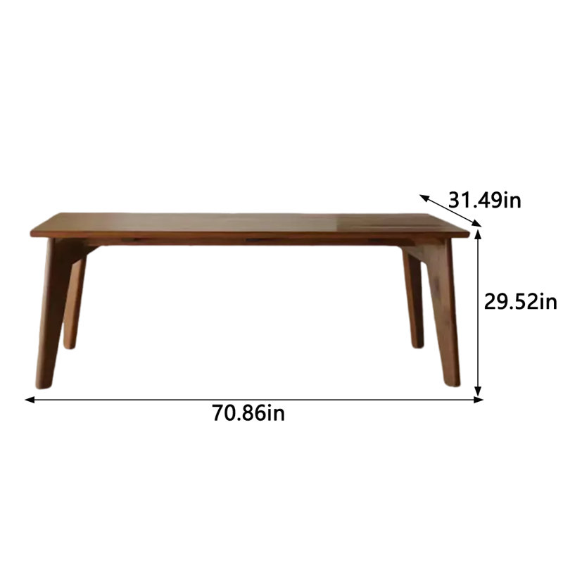 Solid Wood Dining Table, 31.49" W x 70.86" L 