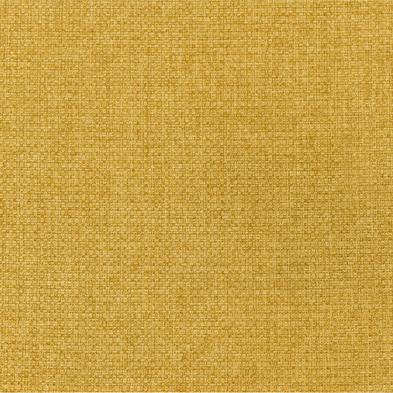 Banc d'appoint rembourré en tissu jaune moutarde Delsur, Jaune moutarde