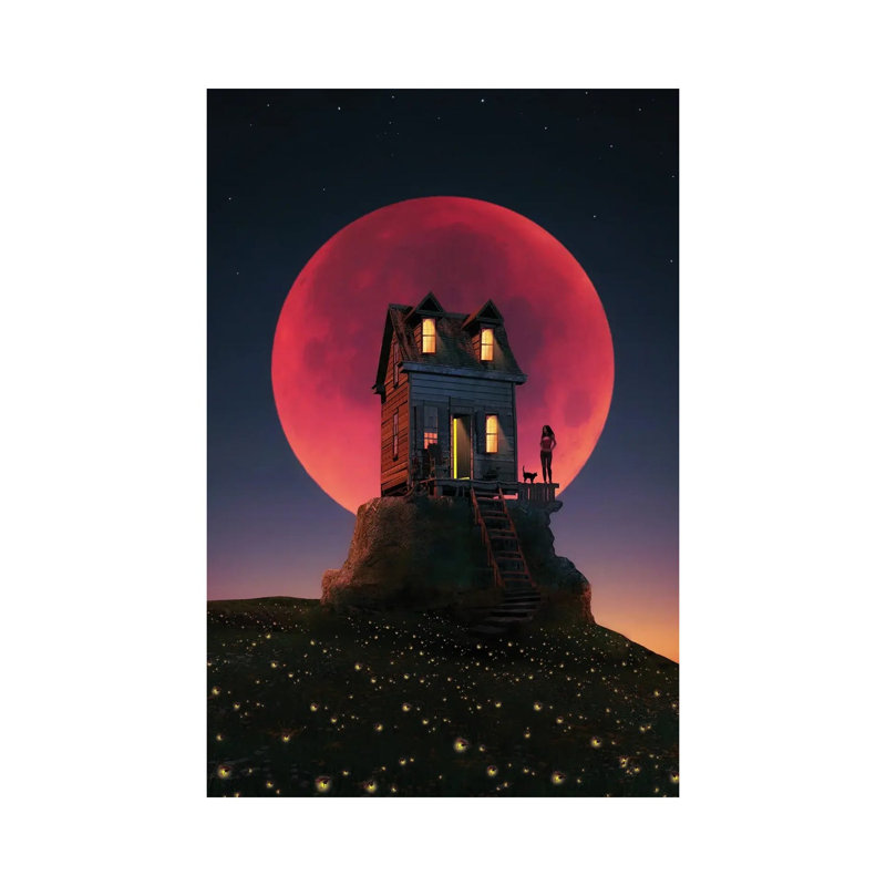 A Night With A Full Moon by Abdullah Evindar - Wrapped Canvas Print, 66.04 cm H x 45.72 cm W x 1.91 cm D