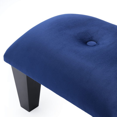 Coventry 38cm Wide Velvet Tufted Square Footstool Ottoman