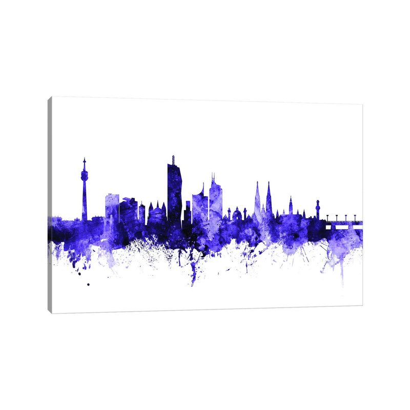 Vienna, Austria Skyline by Michael Tompsett - Wrapped Canvas Gallery-Wrapped Canvas Giclée, 20.32 cm H x 30.48 cm W