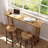63" Long Bar Table With Counter Height Top, Narrow Rectangular Pub Table With Footrest