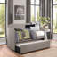 Lit gigogne escamotable en tissu de style moderne avec lit de jour en tissu d'ameublement gris