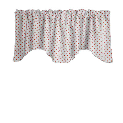 Cotton Blend Polka Dots Scalloped Window Valance