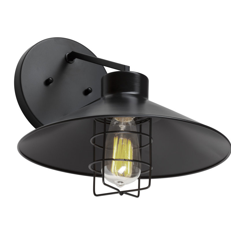 Luminaire de grange d'extérieur Dan, Noir, H 11 po x l 10 po x p 11 po