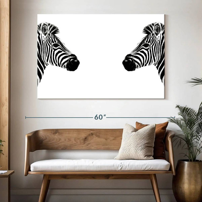 Brampt Zebras Face To Face, 34" H x 51" W