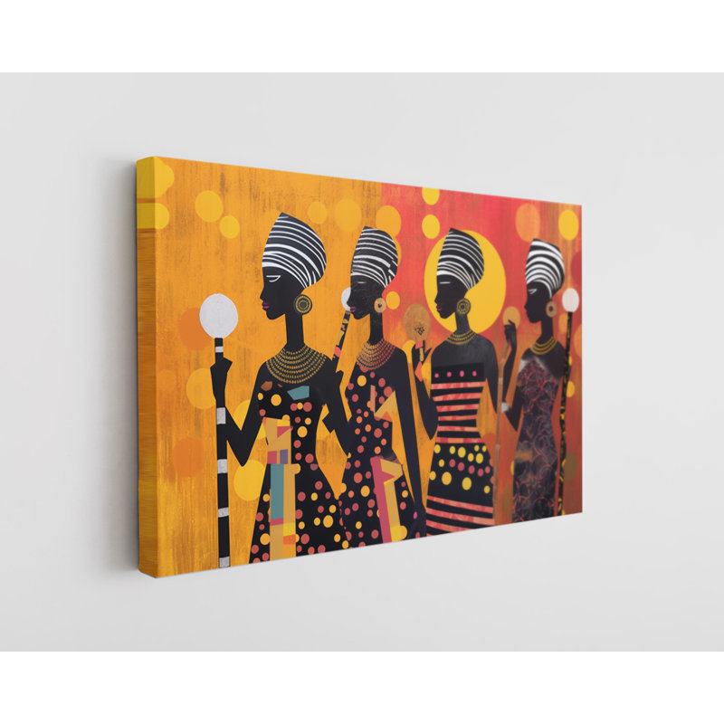 Femmes tribales, reproduction d'art sur toile, décoration murale moderne pour la maison et le bureau, H 20 po x l 30 po