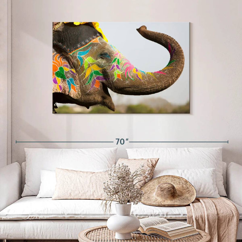 Brampt Jaipur Festival Elephant, H 30 po x l 45 po