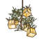 29" Wide Pine Branch 5 Light Chandelier