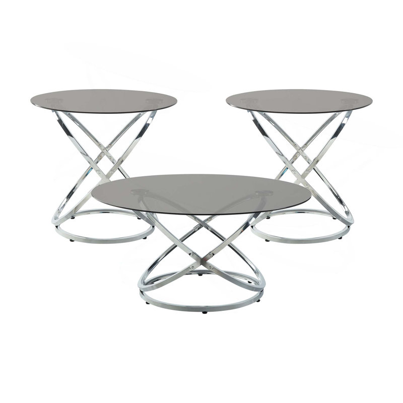 Ensemble de tables d'appoint 3 pièces Modern Luxury