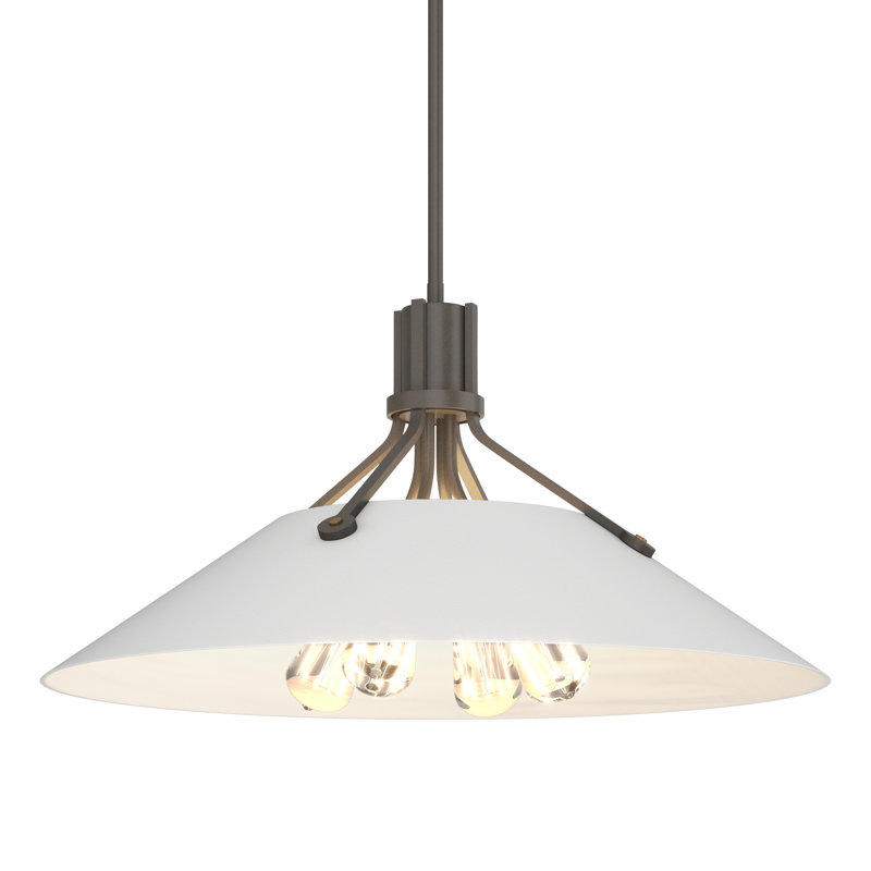 Henry 4 - Light Single Cone Pendant, Dark Smoke, Natural Iron