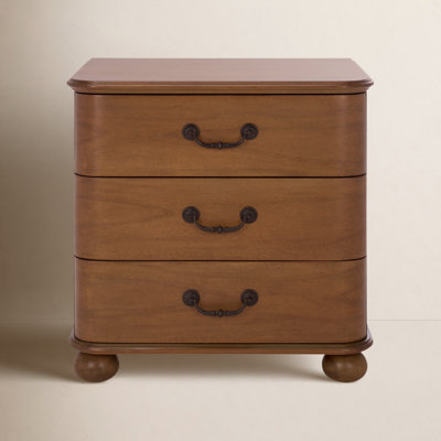 Mahogany Bun-Foot Nightstand