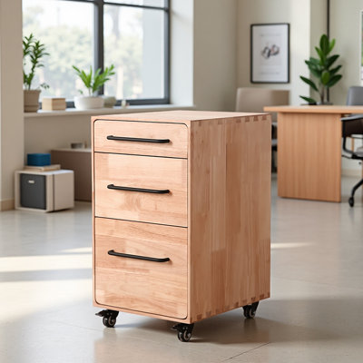 Simple Solid Wood Small Filing Cabinets by Inbox Zero