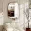 Decorative Asymmetrical Deep Metal Framed Mirror