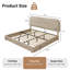 Base de lit plateforme Manfrid, collection Cloud avec revêtement Boucle et tête de lit arrondie, pied de lit épaissi-1071086346-1061697065