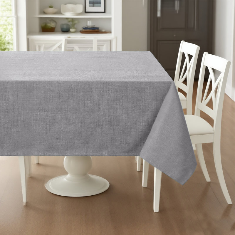 Premium Linen Textured Solid Table Cloths  Spill-Proof Waterproof Table Cover for Dining Buffet Tablecloth Feature Extra Soft and Thick Fabric Wrinkle Free