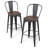Johntell Metal Dining Chair Counter Height Chairs Stackable Barstools Wood with Removable Backrest-1373850679-1373850678