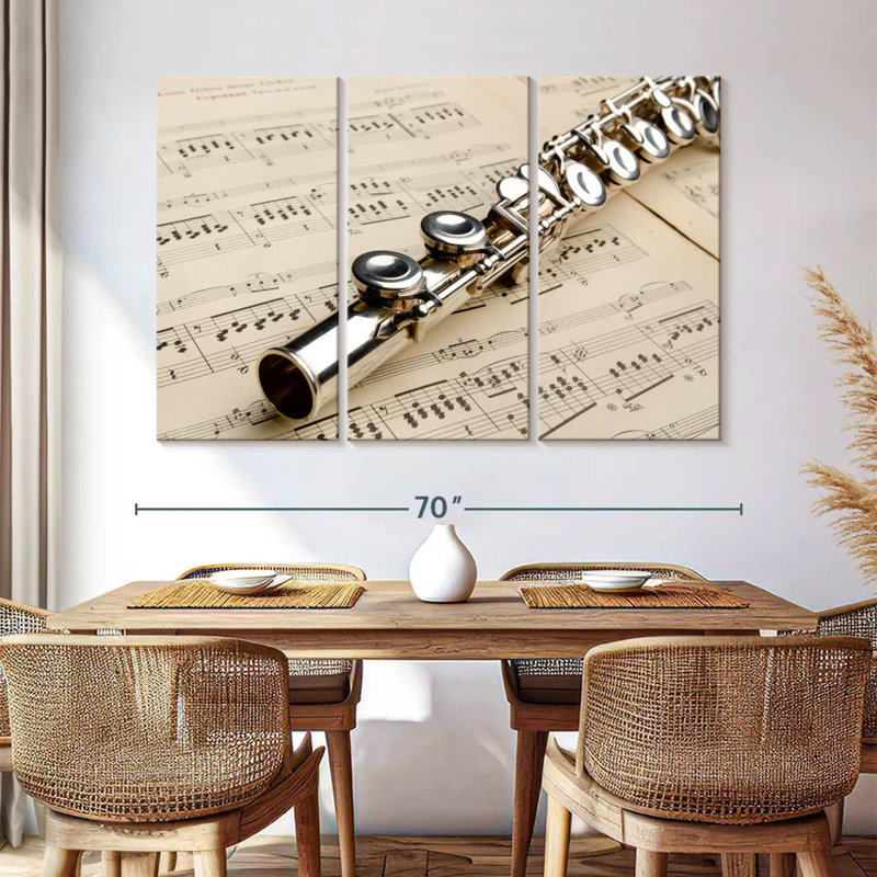 Abarca Sheet Music Flute, 28" H x 45" W