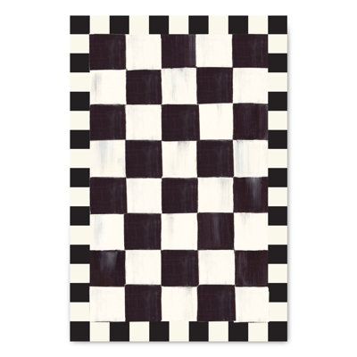 Courtly Checkered Washable Rug