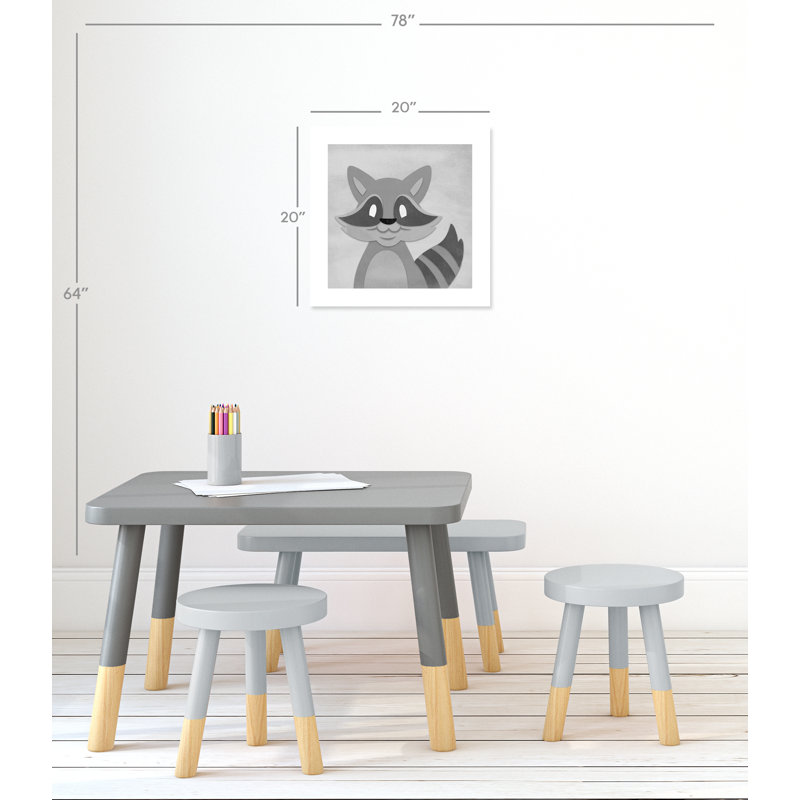 Impression sur papier Cheery Racoon, H 20 po x l 20 po x P 1 po, Papier