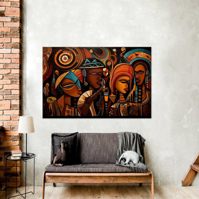 African Woman Wall Art Canvas Perfect As A Modern Art Gift For Featuring Afro Culture Print Without Frame