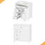 Meuble-lavabo de 30 pouces avec lavabo, panneau de fibres à densité moyenne moderne et bois d'hévéa avec 3 tiroirs et tablette réglable-1456380208