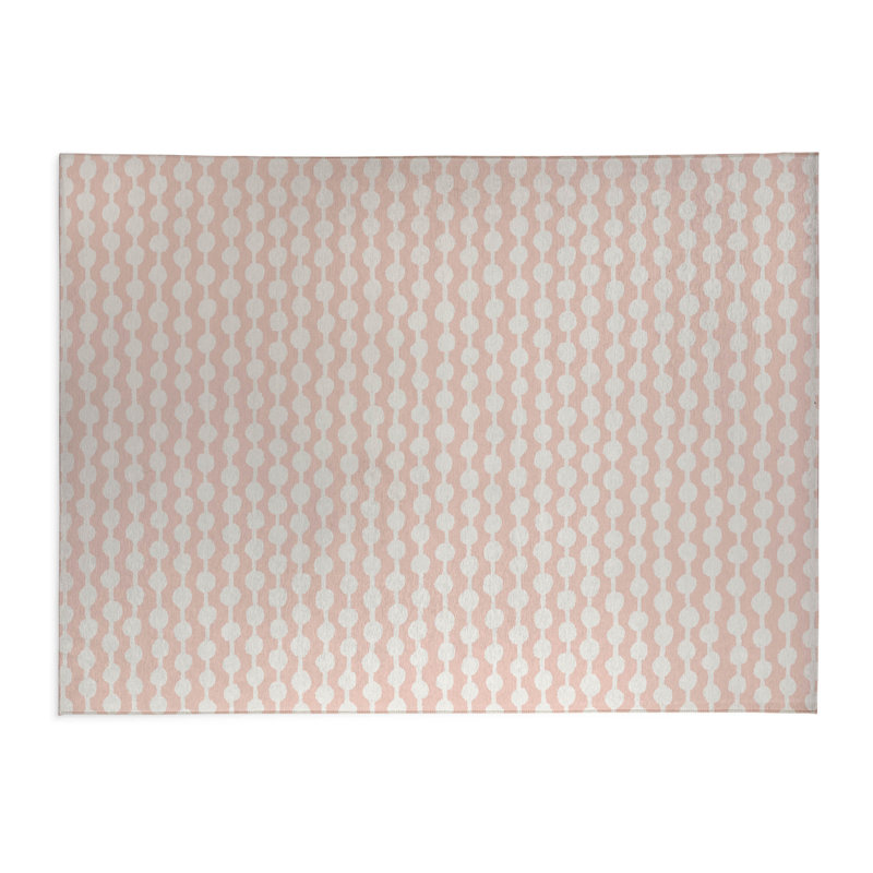 Tapis de bureau léger à pois, L 6 pi x L 4 pi, Rose