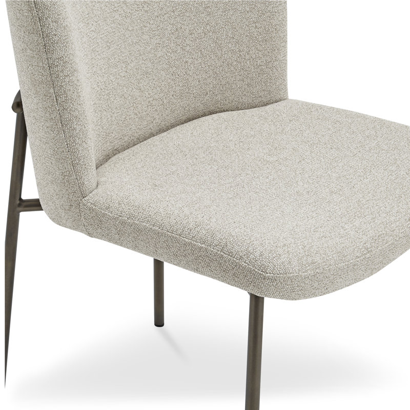 Ensemble de chaises de salle à manger Dareau, Polyester blanc